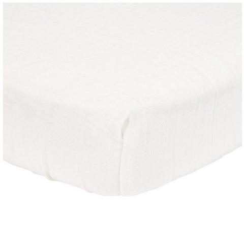 Fitted Cot Sheet Muslin Soft White - Perfect Blend of Softness