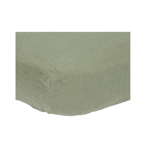 Fitted Bassinet Sheet Muslin Olive