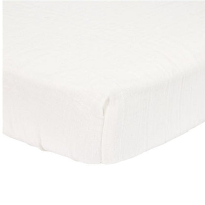 Little Dutch Soft  Fitted Bassinet Sheet Muslin Soft White
