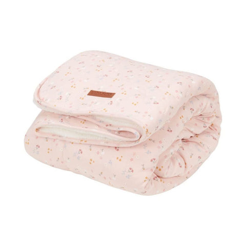 Soft Fabric Cot Blanket Little Pink Flowers - Sweet Pea