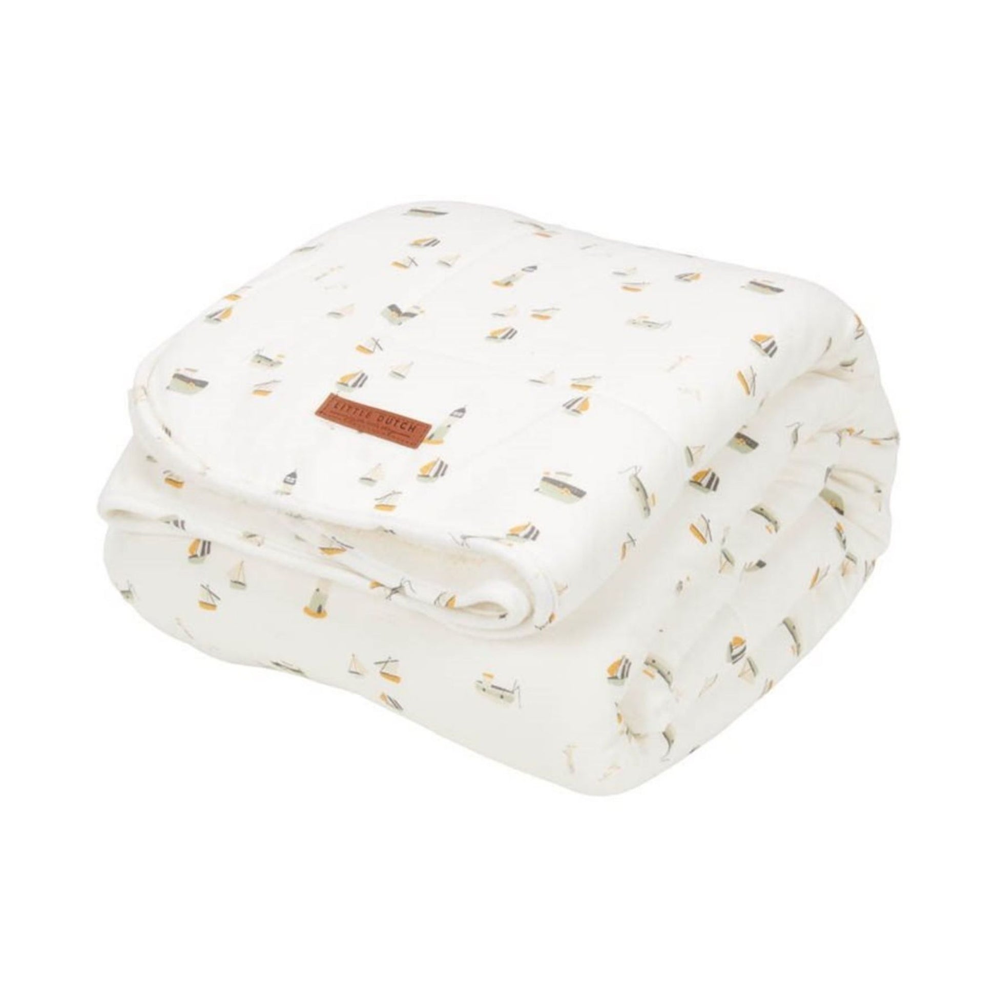 Shop Baby Cot Blanket Sailors Bay White - Sweet Pea