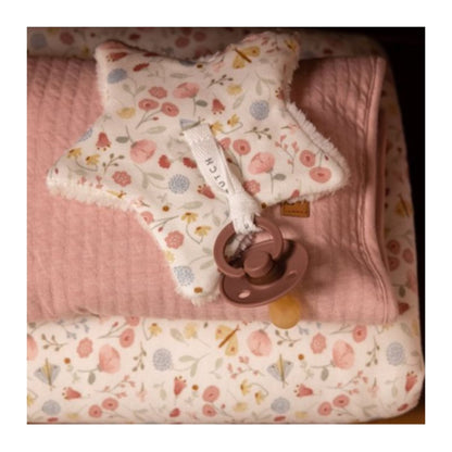 Ultra-Soft Pacifier Cloth Flowers & Butterflies - Little Dutch 