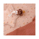 Cuddle And Play With - Pacifier Cloth Little Pink Flowers - Little Dutch 
