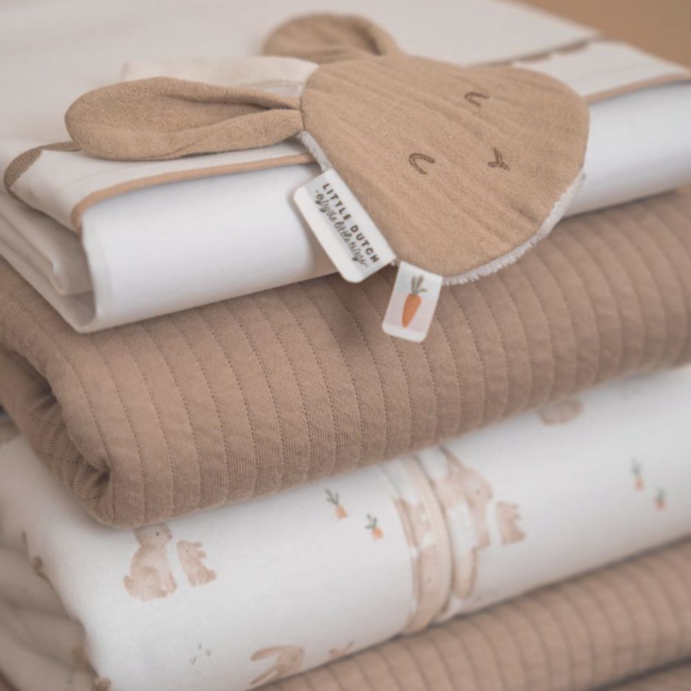 Pacifier Cloth Muslin Bunny Beige