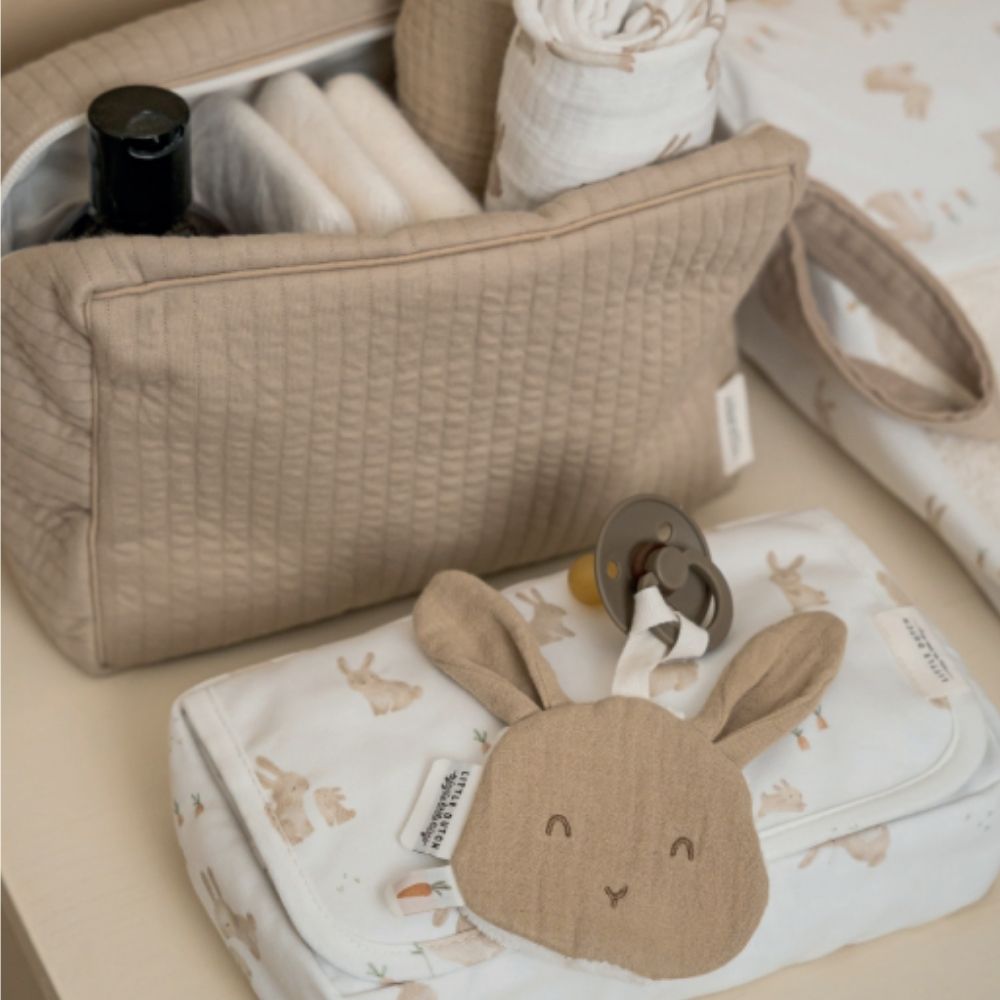 Pacifier Cloth Muslin Bunny Beige