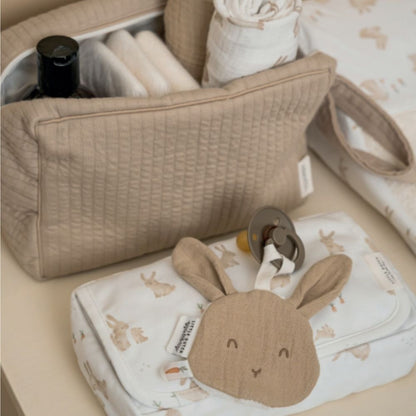Pacifier Cloth Muslin Bunny Beige