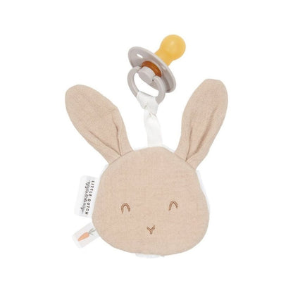 Pacifier Cloth Muslin Bunny Beige - Ultra Soft To Cuddle With - Little Dutch