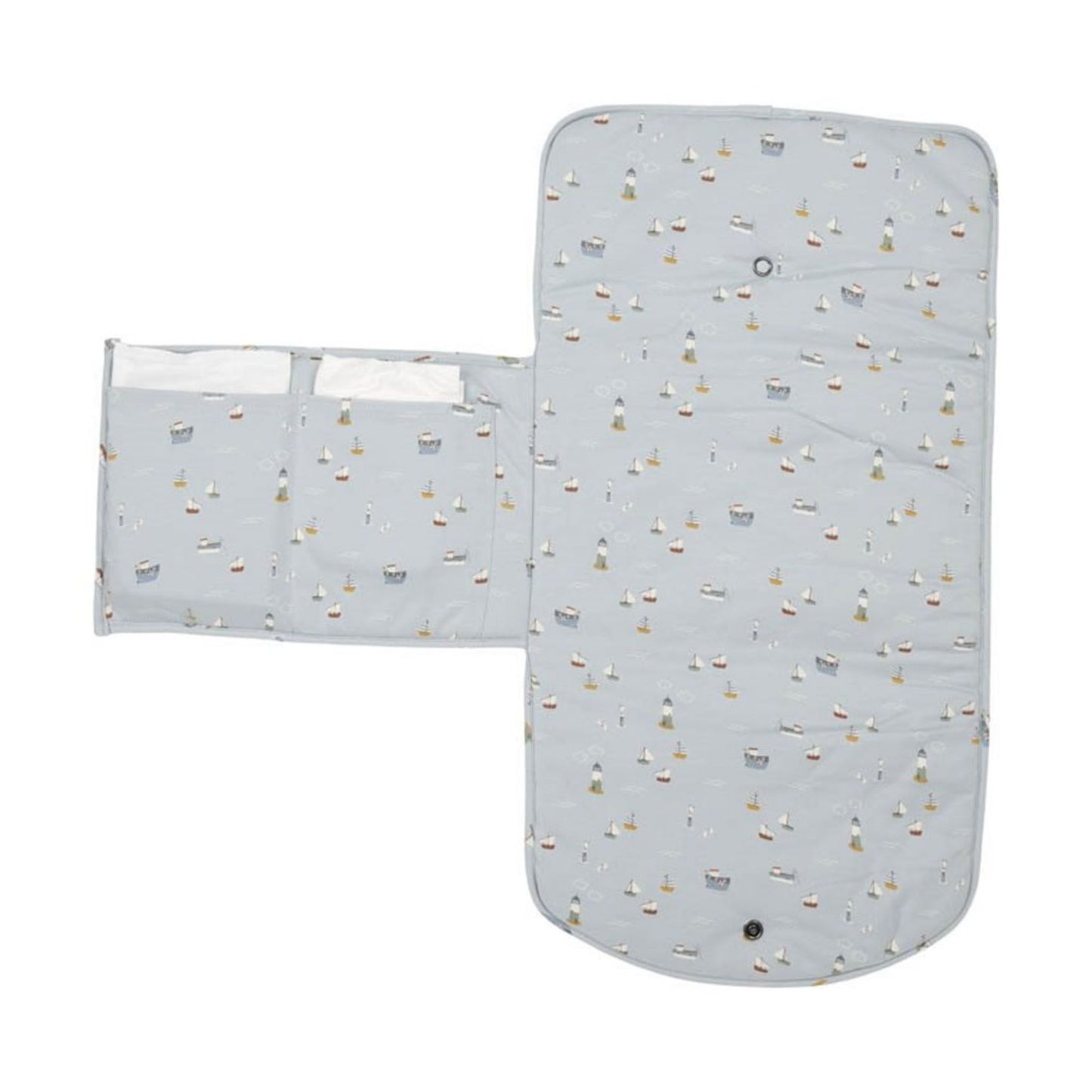 Changing Pad Sailors Bay Blue - Easy to Carry and Fold