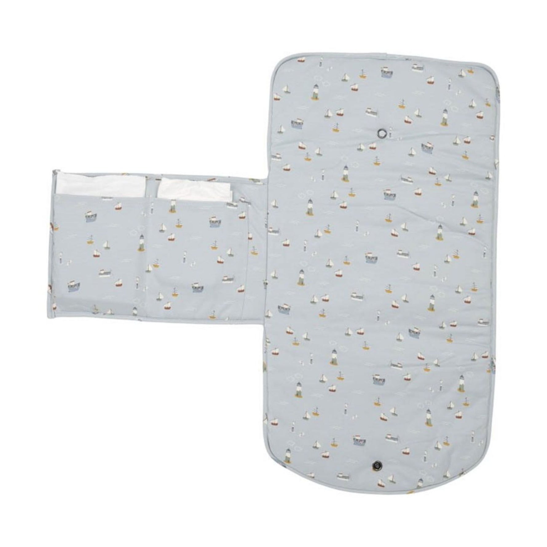 Changing Pad Sailors Bay Blue - Easy to Carry and Fold