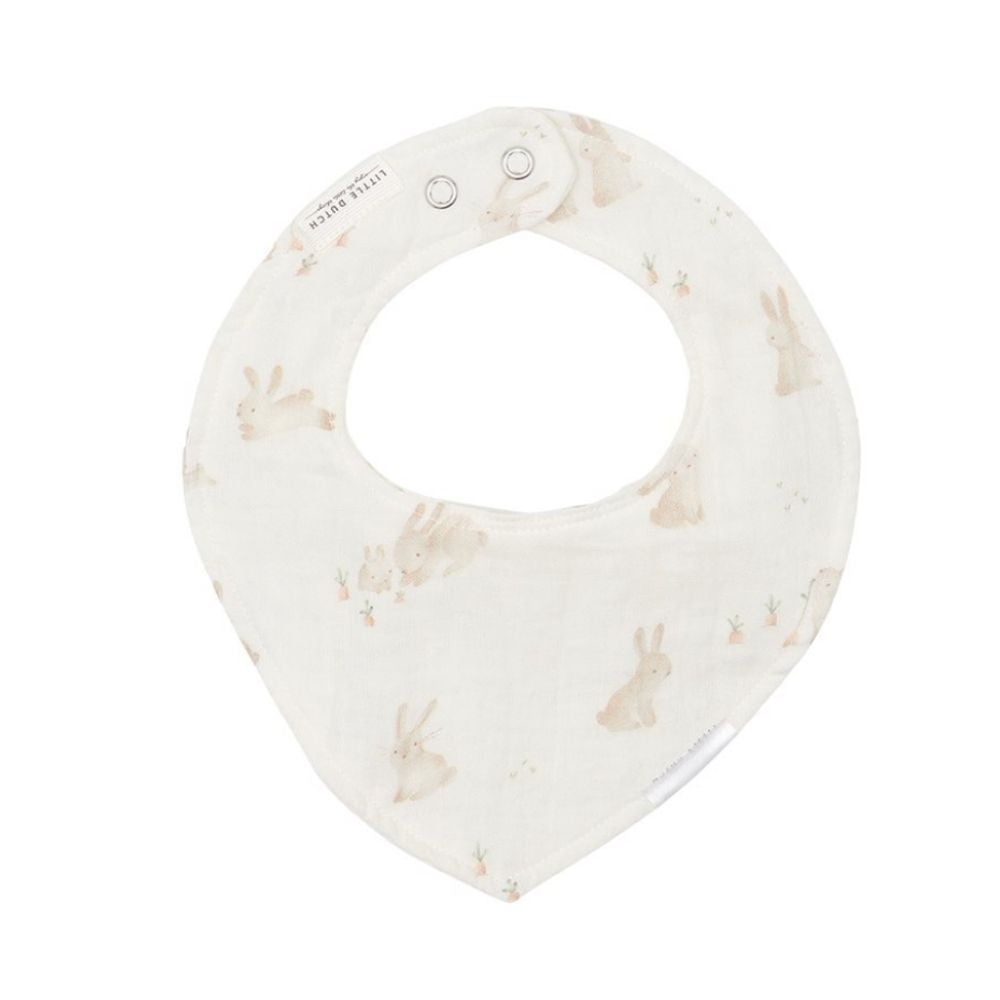 Little Dutch | Bandana Bib Muslin Baby Bunny | Sweet Pea