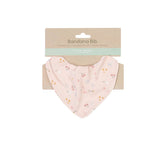 Bandana Bib Little Pink Flowers - Perfect for Babies