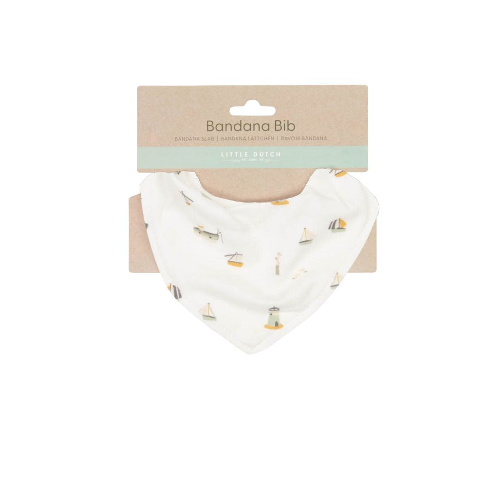 Little Dutch Bandana Bib from the Sailors Bay White collection