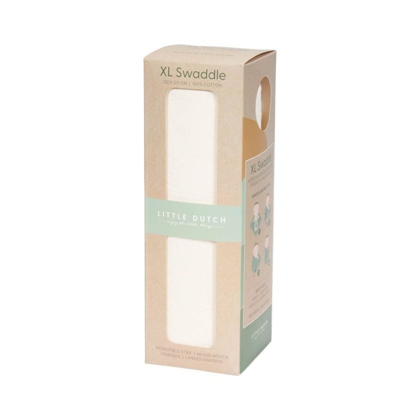 Swaddle 120 x 120 cm Pure Soft White