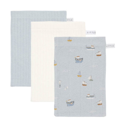 Shop Online Washcloth Set Sailors Bay Blue / Pure Soft Blue