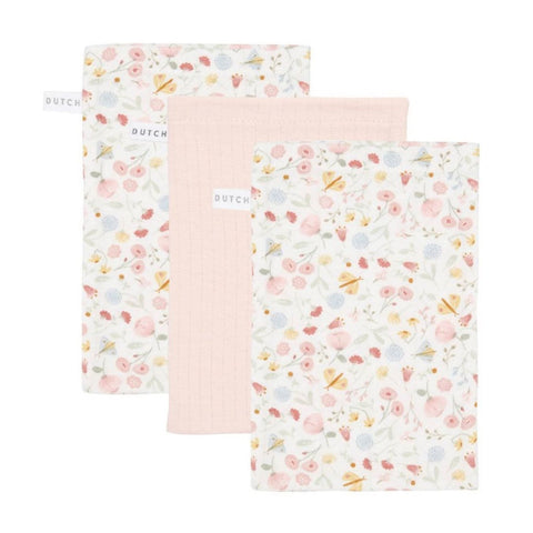 Shop Washcloth Set Flowers & Butterflies / Pure Soft Pink 