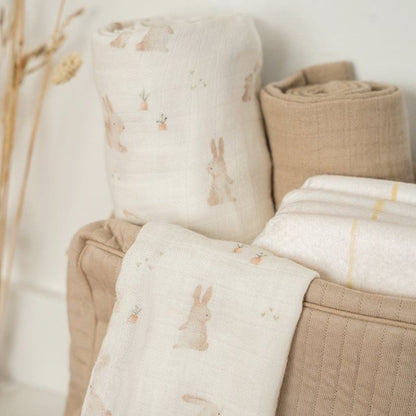 Washcloths Set Muslin Baby Bunny / Beige