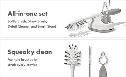 Water Bottle and Straw Cup Cleaning Set Brush Set - PEBBLE