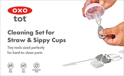 Cleaning Set for Straw & Sippy Cup - Pebble