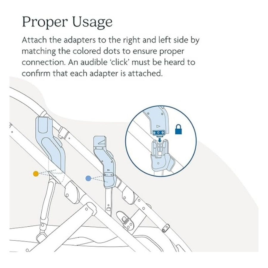محولات مقعد السيارة لـ Vista/Vista V2، Cruz/Cruz V2