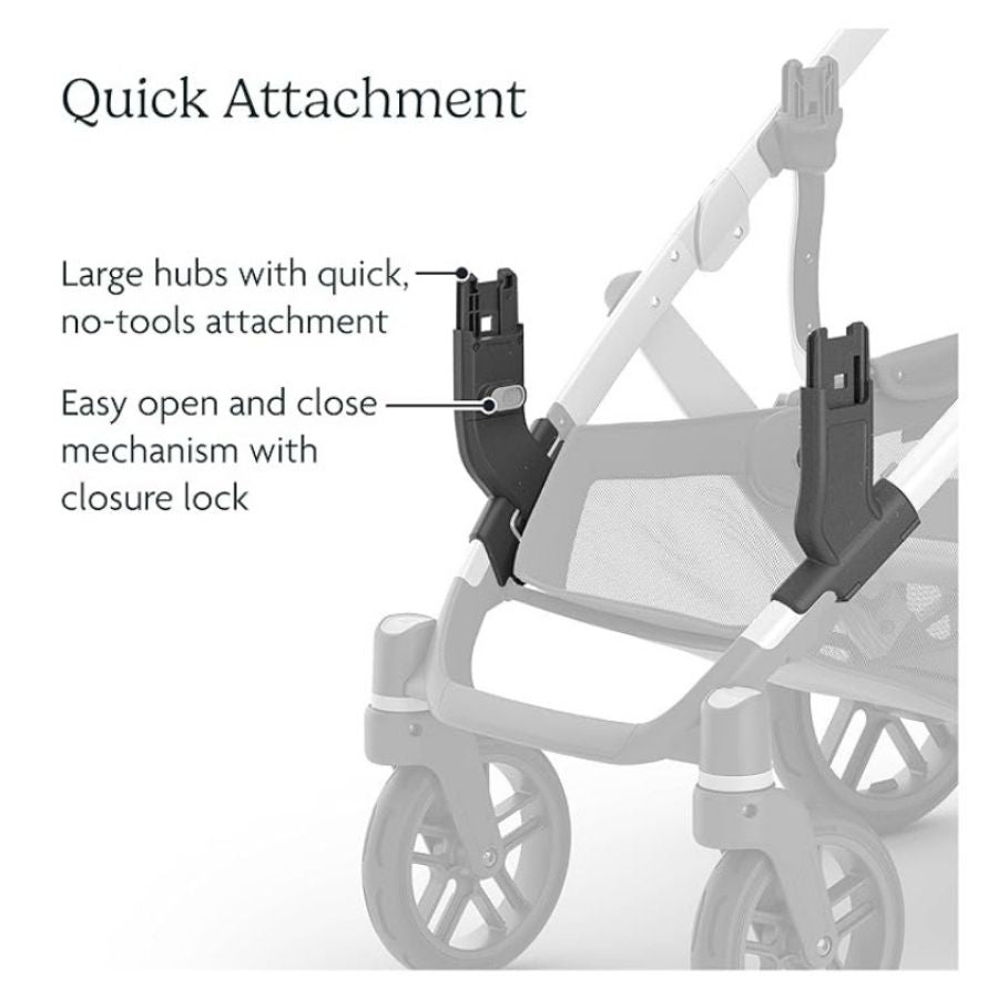 Lower Adapters Compatible with Vista and Vista V2 Stroller/Car Seat Systems