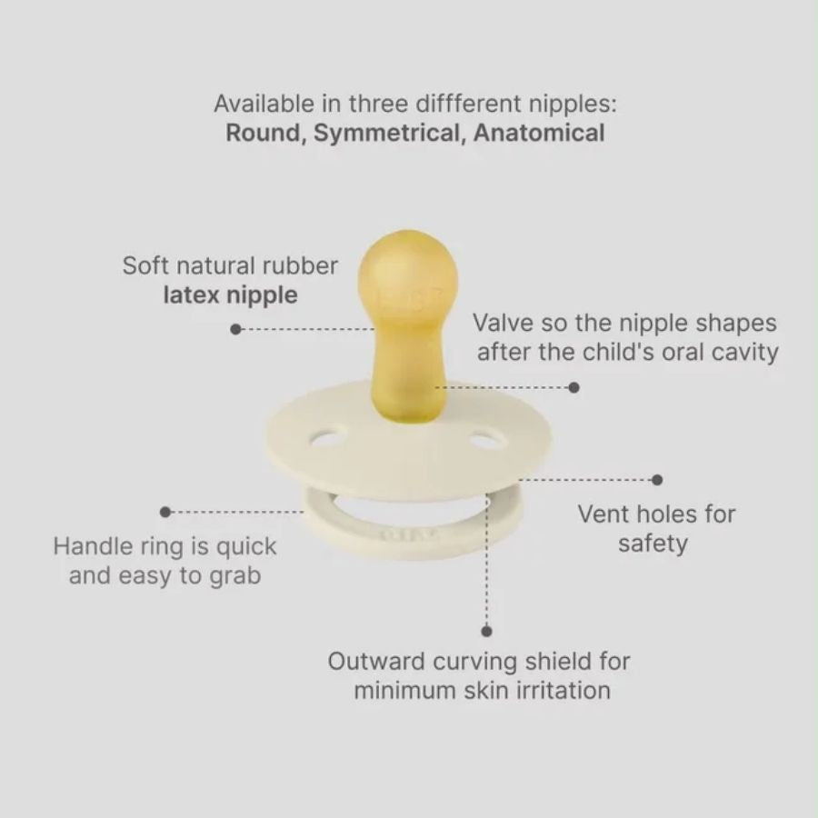 لهاية بوهيم من اللاتكس، عبوة من قطعتين، مقاس 1، عاجي/رمادي
