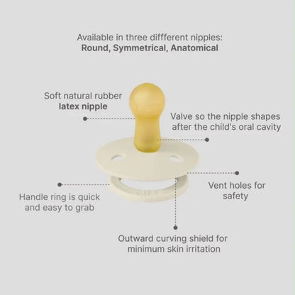 لهاية بوهيم من اللاتكس، عبوة من قطعتين، مقاس 1، عاجي/رمادي