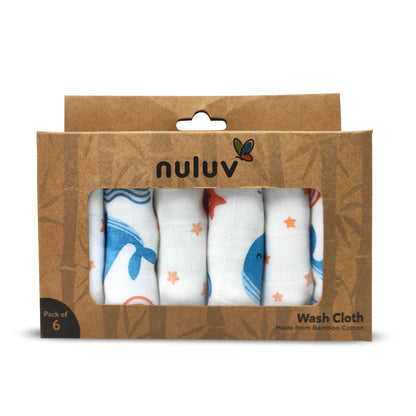 Bamboo Cotton Wash Cloth – Gentle, Absorbent & Eco-Friendly (Pack of 3)