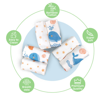 Bamboo Cotton Wash Cloth – Gentle, Absorbent & Eco-Friendly (Pack of 3)