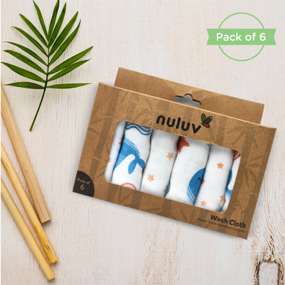 Bamboo Cotton Wash Cloth – Gentle, Absorbent & Eco-Friendly (Pack of 3)