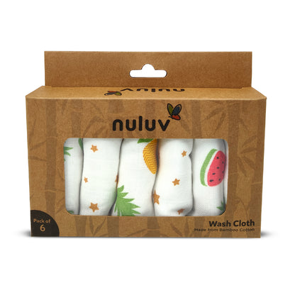 Bamboo Cotton Wash Cloth – Gentle, Absorbent & Eco-Friendly (Pack of 3)