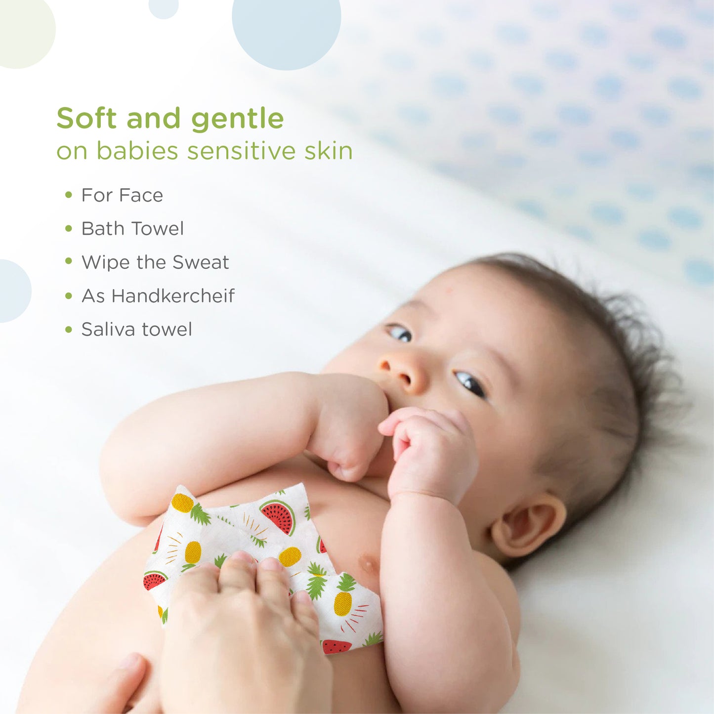 Bamboo Cotton Wash Cloth – Gentle, Absorbent & Eco-Friendly (Pack of 3)