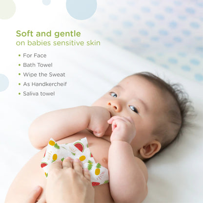 Bamboo Cotton Wash Cloth – Gentle, Absorbent & Eco-Friendly (Pack of 3)