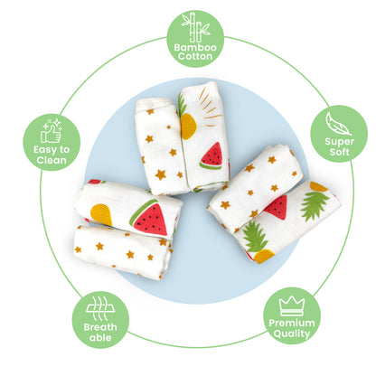 Bamboo Cotton Wash Cloth – Gentle, Absorbent & Eco-Friendly (Pack of 3)