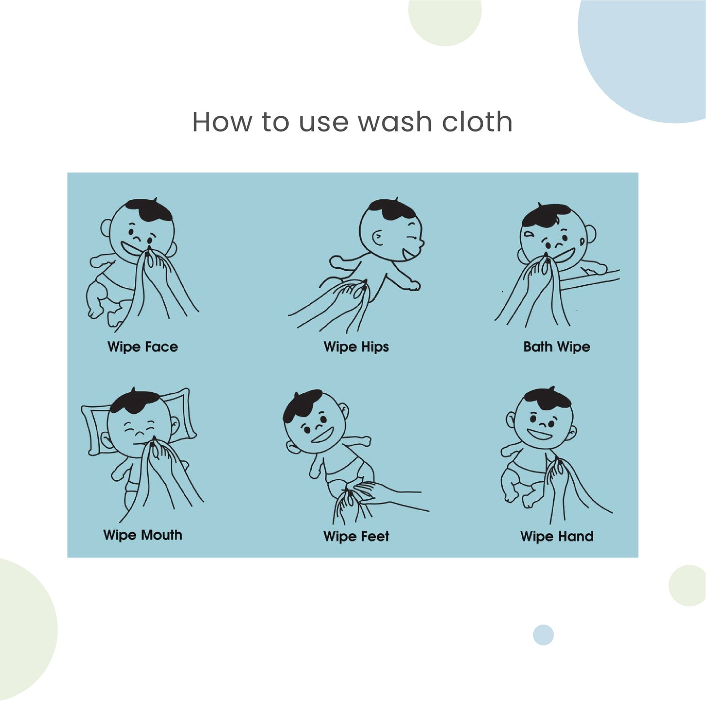 Bamboo Cotton Wash Cloth – Gentle, Absorbent & Eco-Friendly (Pack of 3)