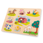 New Classic Toys | Peg Puzzle - Farm - 8 pieces | Age 2 Years+