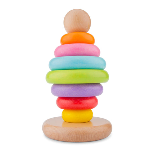 New Classic Toys | Wooden Rainbow Stacking Toy | Age 1 Years+