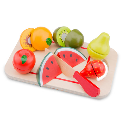 New Classic Toys | Wooden Cutting Meal - Fruit | Age 2 Years+