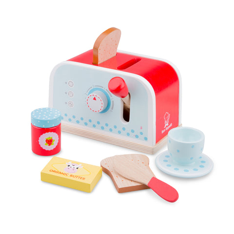 New Classic Toys | Wooden Toy Toaster - Set | Age 3 Years+