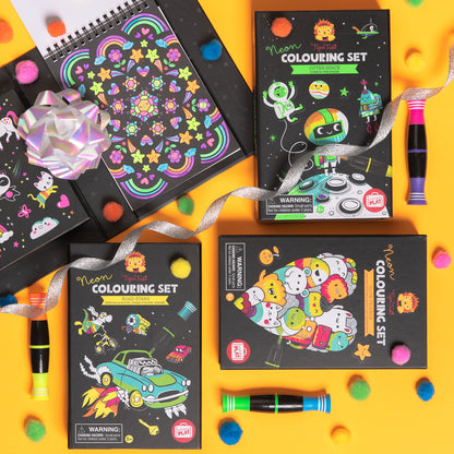 Neon Colouring Set - Road Stars - Sweet Pea Kids