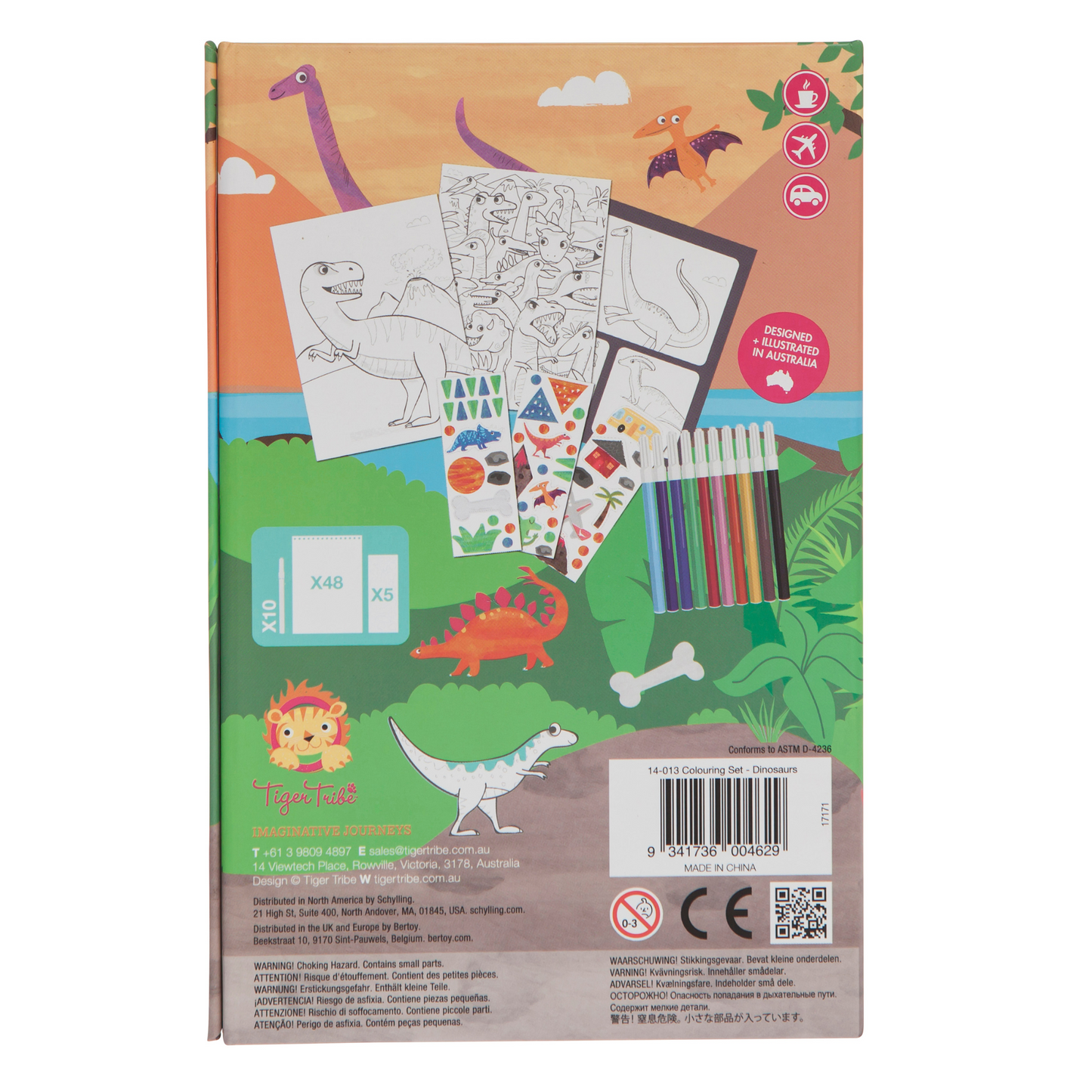 Colouring Set - Assorted Themed Activity Pack for Kids with Multiple Scenes