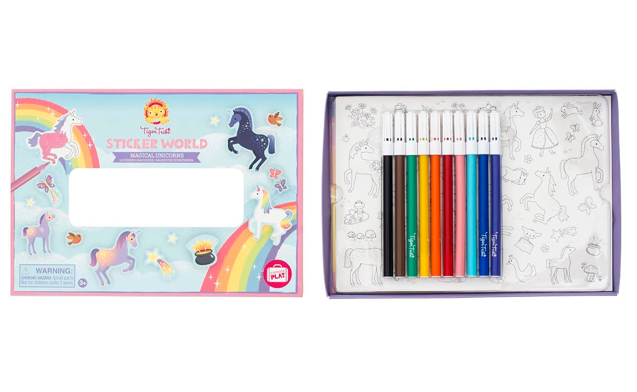 Tiger Tribe - Sticker World - Magical Unicorns - Sweet Pea Kids