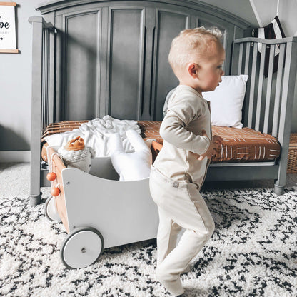 White Toy Box & Walker - DAMAGED BOX