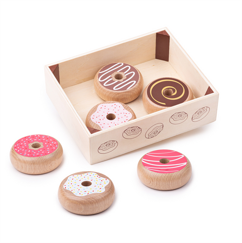 Bigjigs | Doughnut Set Of 6 | Suitable For 18 Months+ | Sweet Pea