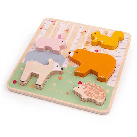 Bigjigs | Woodland Puzzle | 100 FSC Certified |  1 Years+