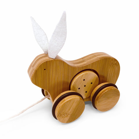 Kinderfeets Push & Pull Rabbit - Bamboo - Order From Sweet Pea