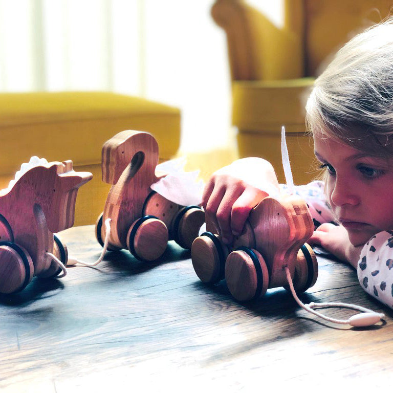 Kinderfeets Push & Pull Rabbit - Bamboo