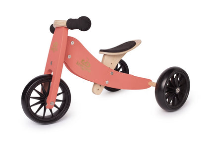 Kinderfeets - 2-in-1 Tiny Tot Tricycle & Balance Bike - Coral