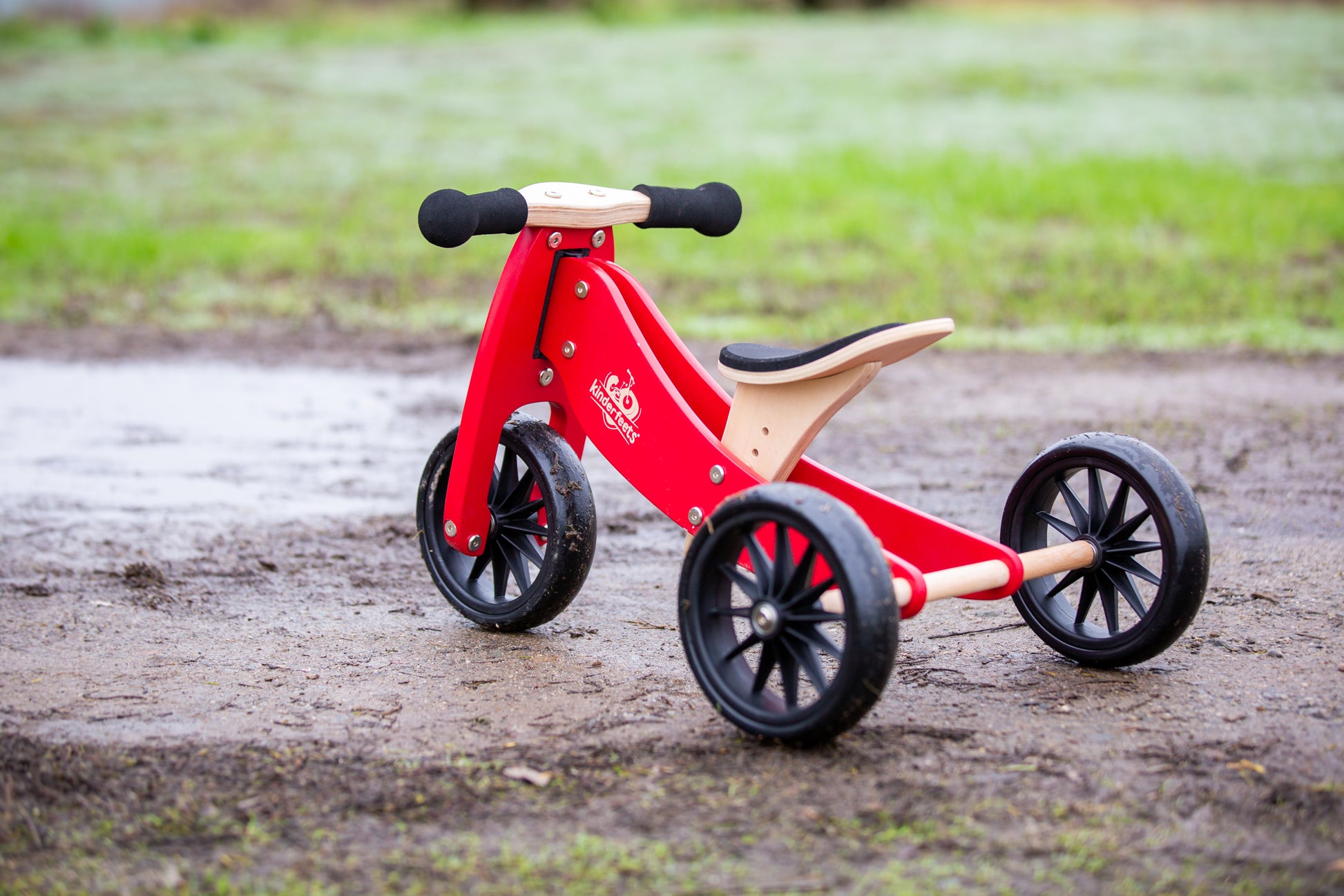 Buy OnlinE From Sweet Pea Kinderfeets - 2-in-1 Tiny Tot Tricycle & Balance Bike - Cherry Red
