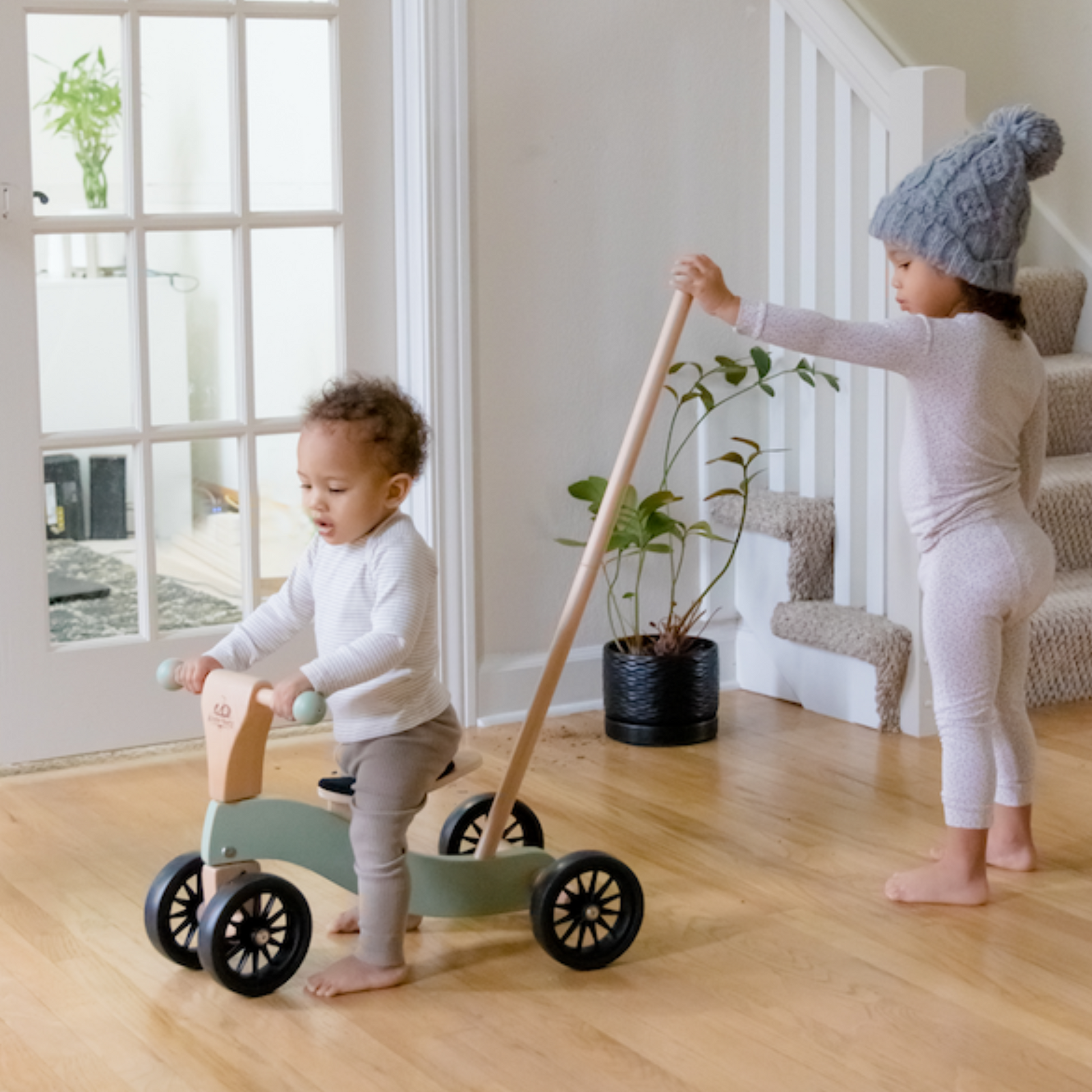 Kinderfeets Tiny Glider In Silver Sage Colour 