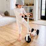 Toddler Scooter + Helmet - White